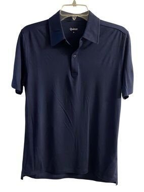 Quince Men's Dark Navy Short Sleeve Polo Small